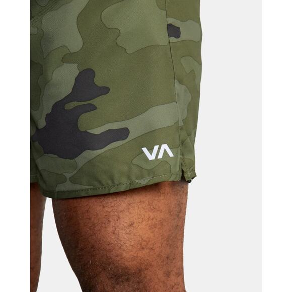 RVCA Men's Yogger IV Shorts Large Green Camouflage Athletic Unlined NWT - Picture 3 of 16